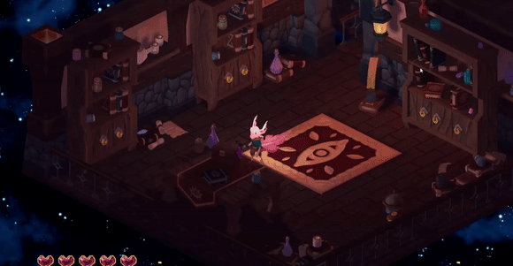 The game with a multi-layer parallax background with assets from visual artists[br][br]There are several layers of stars and a foggy layer at the bottom, each layer scrolls at a different speed, and all the textures are tiled