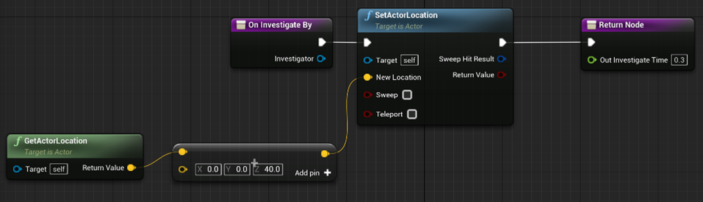 Implementation of the point of interest used in the prototype[br][br]It simply moves itself up a bit to show that it was interacted with