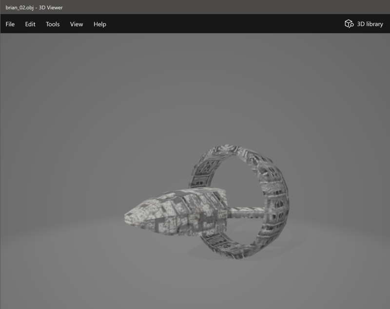 The model shown in Windows 3D viewer