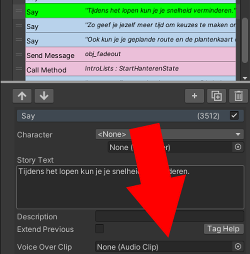 Audio files could simply be placed into the Voice Over Clip parameter within Fungus