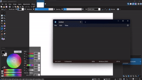 Some windows being moved around, minimized/maximized, and closed by using the mouse anywhere on the window, using these scripts.