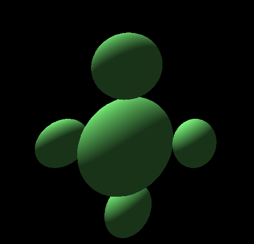 The spheres that make the 'skeleton' of the ghost